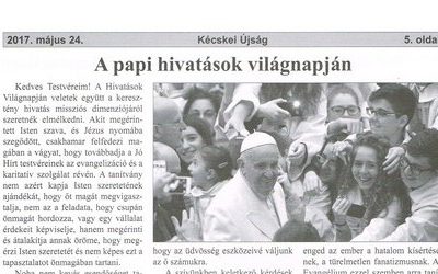 A papi hivatások világnapján