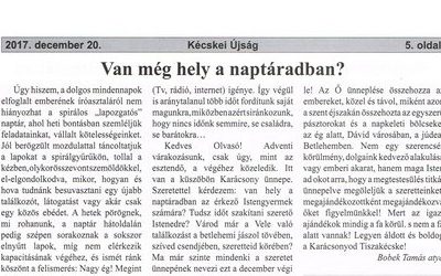 Van még hely a naptáradban?