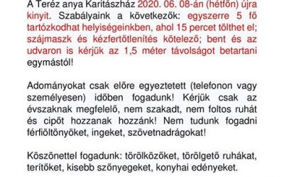 Újra kinyit a Karitászház