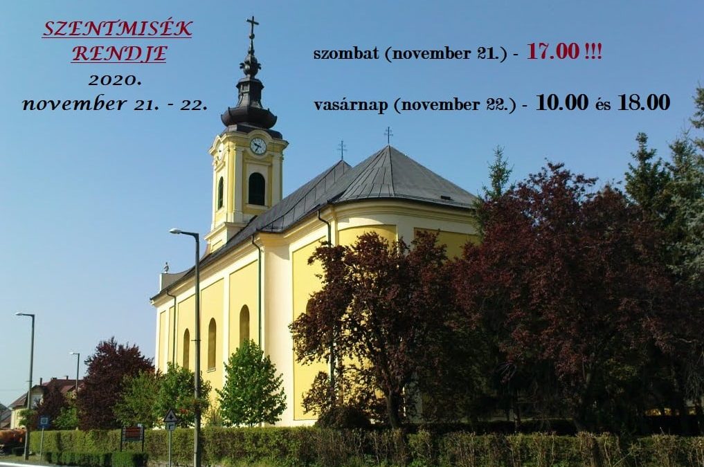 Változások a miserendben