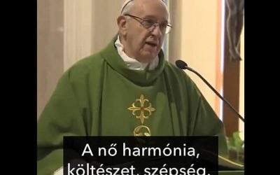 Ferenc pápa szavaival kívánunk Isten áldásában gazdag, boldog Nőnapot minden kedves hölgynek!
