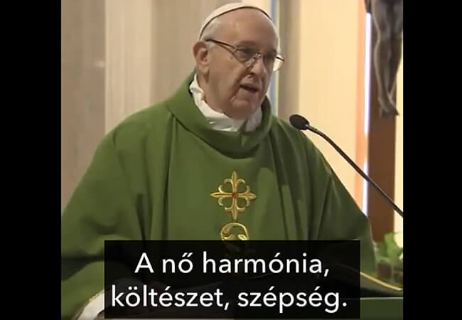 Ferenc pápa szavaival kívánunk Isten áldásában gazdag, boldog Nőnapot minden kedves hölgynek!