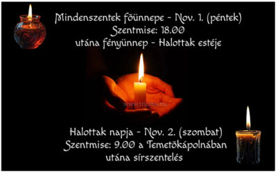 Szertartások egyházközségünkben