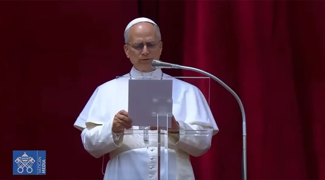 XIV. Leó énekli a Regina Coeli-imádságot