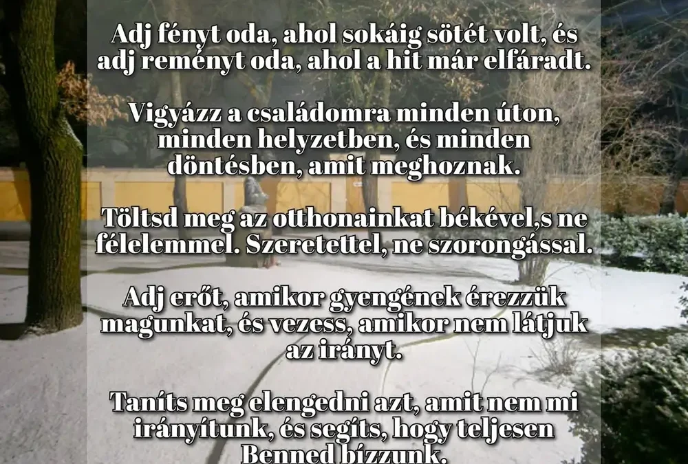Bízzuk Újra Életünket Krisztusra!